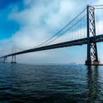 Bay Bridge in Blue and White